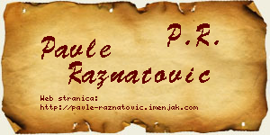 Pavle Ražnatović vizit kartica